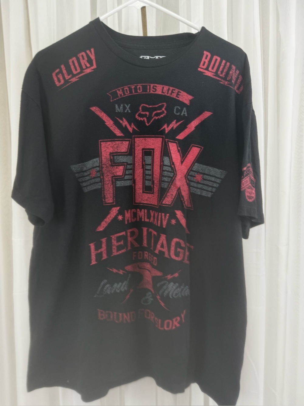 Fox Racing Glory Bound Graphic T-Shirt Men’s XL Black Motocross Moto